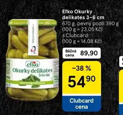 Tesco Efko Okurky delikates nabídka