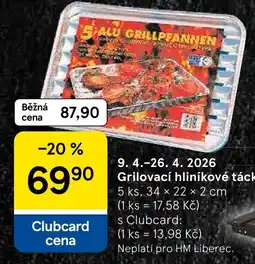 Tesco Grilovací hliníkové tácky nabídka