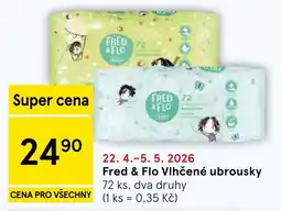 Tesco Fred & Flo Vlhčené ubrousky nabídka