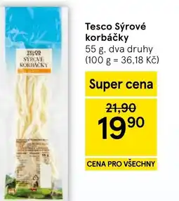 Tesco Tesco Sýrové korbáčky nabídka