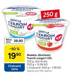 Tesco Madeta Jihočeský Tvaroh a jogurt XXL nabídka
