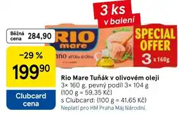 Tesco Rio Mare Tuňák v olivovém oleji nabídka