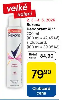 Tesco Rexona Deodorant XL nabídka