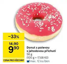Tesco Donut s polevou s jahodovou příchutí nabídka