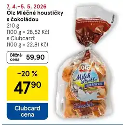 Tesco Ölz Mléčné houstičky s čokoládou nabídka
