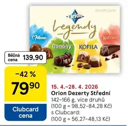 Tesco Orion Dezerty Střední nabídka