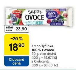Tesco Emco Tyčinka 100 % z ovoce nabídka