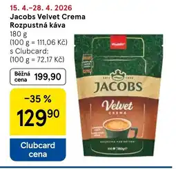 Tesco Jacobs Velvet Crema Rozpustná káva nabídka