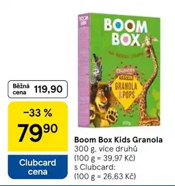 Tesco Boom Box Kids Granola nabídka