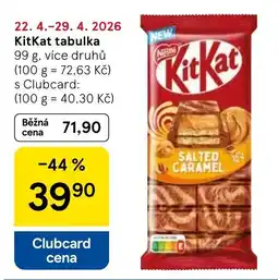 Tesco KitKat tabulka nabídka