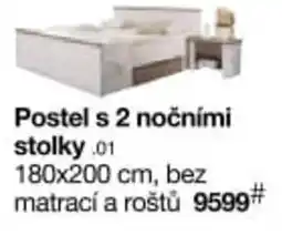 Sconto Postel s 2 nočními stolky PARVATI nabídka