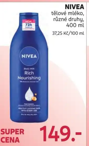 Rossmann NIVEA tělové mléko nabídka