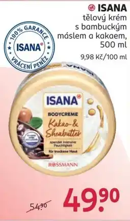 Rossmann ISANA tělový krém nabídka