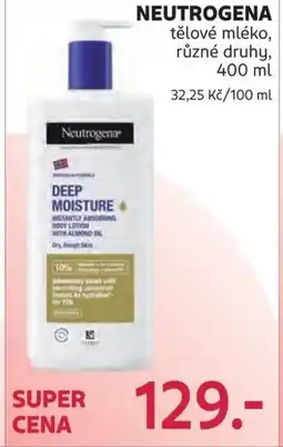 Rossmann NEUTROGENA tělové mléko nabídka