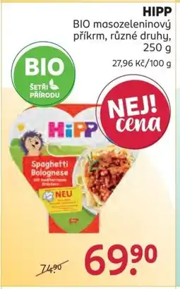 Rossmann HIPP BIO masozeleninový příkrm nabídka