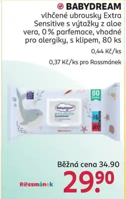 Rossmann BABYDREAM vlhčené ubrousky nabídka