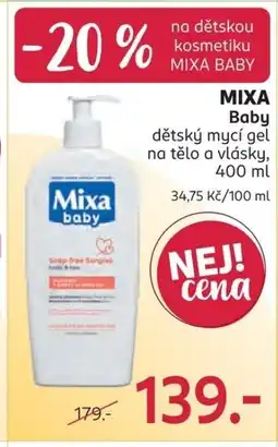 Rossmann MIXA Baby dětský mycí gel nabídka