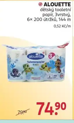 Rossmann ALOUETTE dětský toaletní papír nabídka
