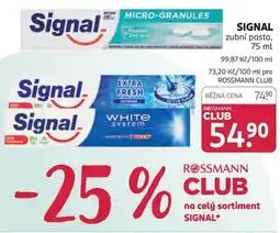 Rossmann SIGNAL zubní pasta nabídka