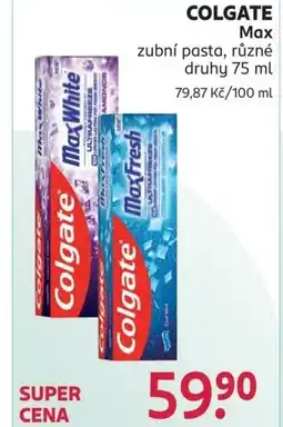 Rossmann COLGATE Max zubní pasta nabídka