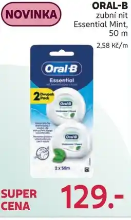Rossmann ORAL-B zubní nit Essential Mint nabídka