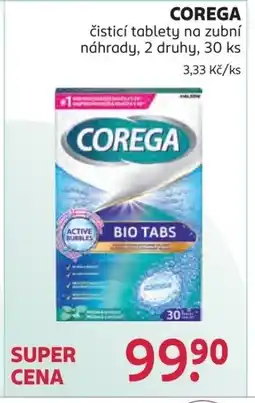 Rossmann COREGA čisticí tablety na zubní náhrady nabídka