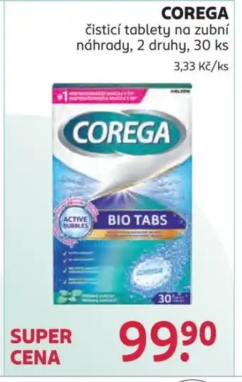 Rossmann COREGA čisticí tablety na zubní náhrady nabídka