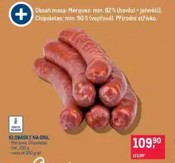Makro KLOBÁSKY NA GRIL nabídka