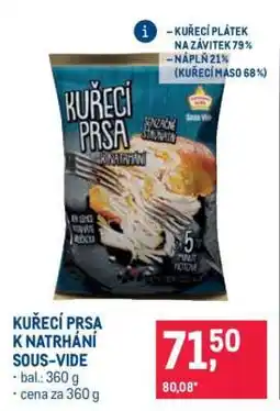 Makro Kuřecí prsa k natrhání sous-vide nabídka