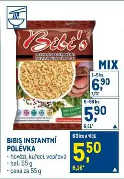 Makro Bibis instantní polévka nabídka