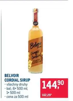Makro BELVOIR CORDIAL SIRUP nabídka