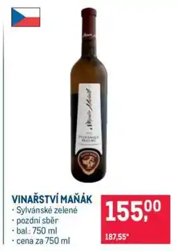 Makro Vinařství Maňák nabídka