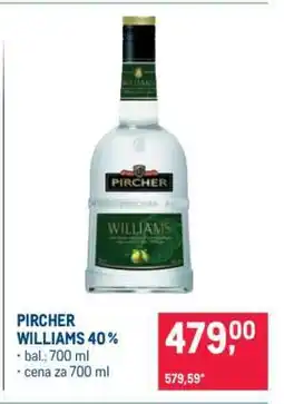 Makro Pircher Williams 40 % nabídka
