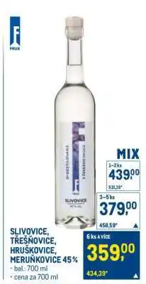 Makro SLIVOVICE, TŘEŠŇOVICE, HRUŠKOVICE, MERUŇKOVICE 45 % nabídka