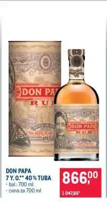 Makro DON PAPA 7 Y. O. 40 % TUBA nabídka