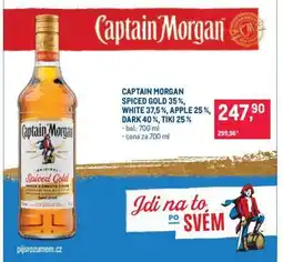 Makro Captain Morgan Spiced Gold 35 % nabídka
