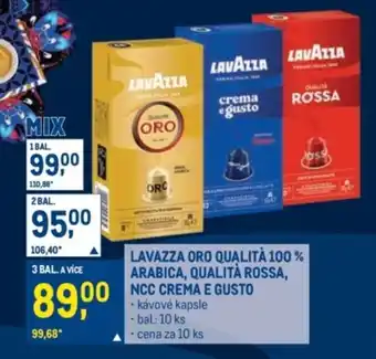 Lavazza oro qualità 100 % arabica, qualità rossa, ncc crema e gusto