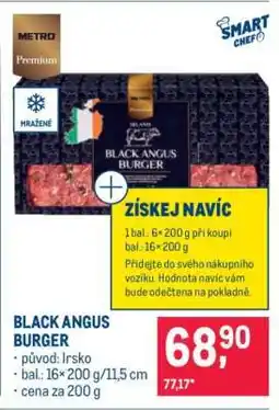 Makro Black Angus burger nabídka