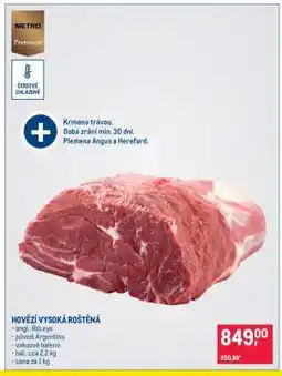 Makro Hovězí vysoká roštěná nabídka