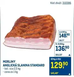 Makro MORLINY ANGLICKÁ SLANINA STANDARD nabídka