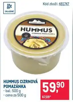 Makro Hummus cizrnová pomazánka nabídka