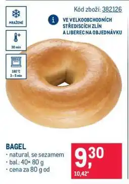 Makro Bagel nabídka
