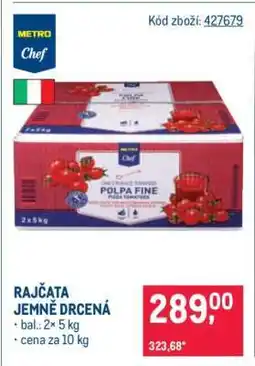 Makro Rajčata jemně drcená nabídka