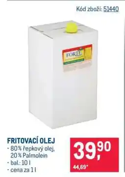Makro Fritovací olej nabídka