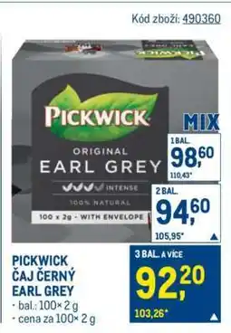 Makro PICKWICK ČAJ ČERNÝ EARL GREY nabídka