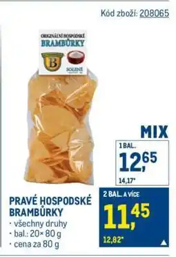 Makro Pravé hospodské brambůrky nabídka