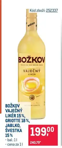 Makro Božkov Vaječný Likér 15 nabídka