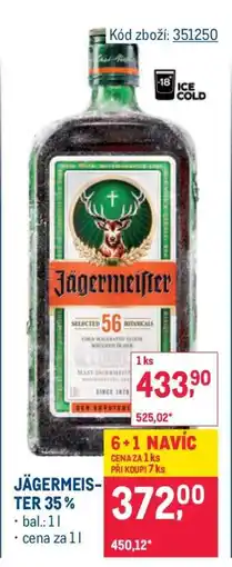 Makro Jägermeister 35% nabídka