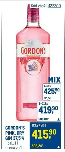 Makro GORDON'S PINK, DRY GIN 37,5 % nabídka