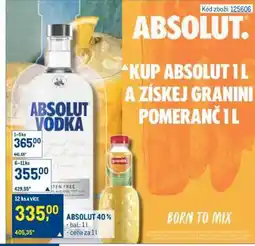Makro Absolut Vodka nabídka
